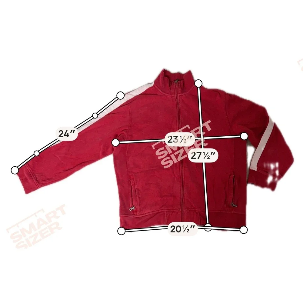 Polo Ralph Lauren Mens XL Red White Stripe Full Zip Track Jacket Mock Neck Pony